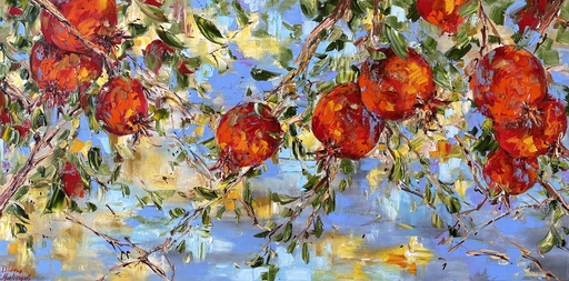 Diana MALIVANI - Painting - Pomegranates
