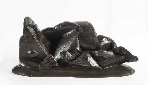 亨利· 劳伦斯 - 雕塑 - Femme à l'éventail