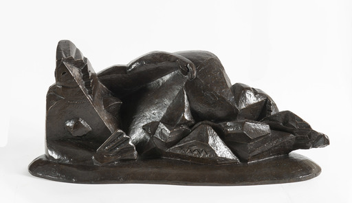 Henri LAURENS - Sculpture-Volume - Femme à l'éventail