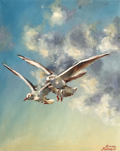 Diana MALIVANI - Gemälde - Two Gulls