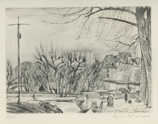 André JACQUEMIN - 版画 - GRAVURE PARIS 1952 SIGNÉE CRAYON NUM/100 HANDSIGNED ETCHING