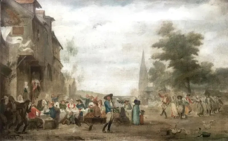 Fete De Village En Bretagne By Georges Jean Marie Haquette Buy Art Online Artprice