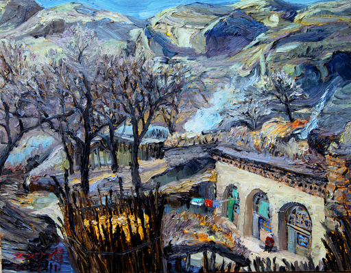 ZHENG Judy C. - Gemälde - Morning Of Weita Village