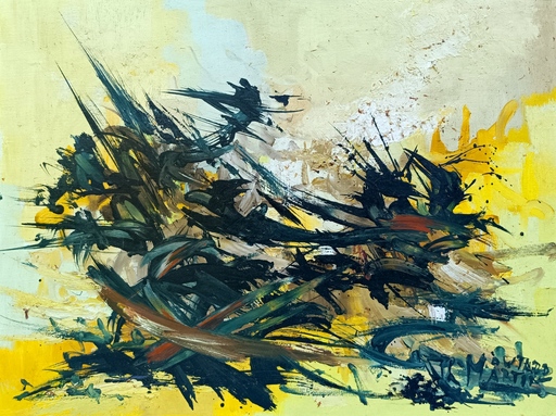 Philippe MOUTARD-MARTIN - Pintura - Les oiseaux noirs 