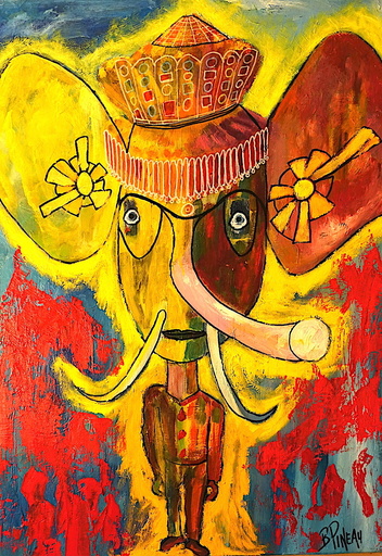 Bernard PINEAU - Gemälde - H101P30 Grandir en Ganesh