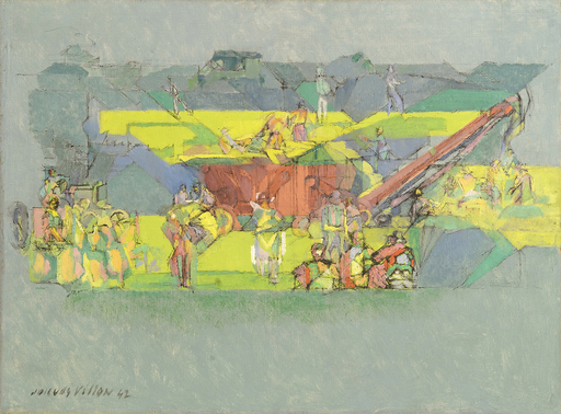Jacques VILLON - Pintura - Le dépiquage à la Brunié