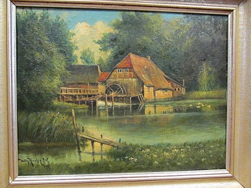 Wilhelm HANKEN - Painting - Die Grander Mühle.