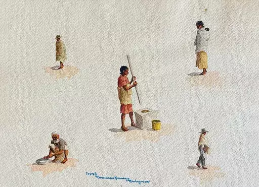 Joseph RAMAMANKAMONGJY - Zeichnung Aquarell - Sans titre 