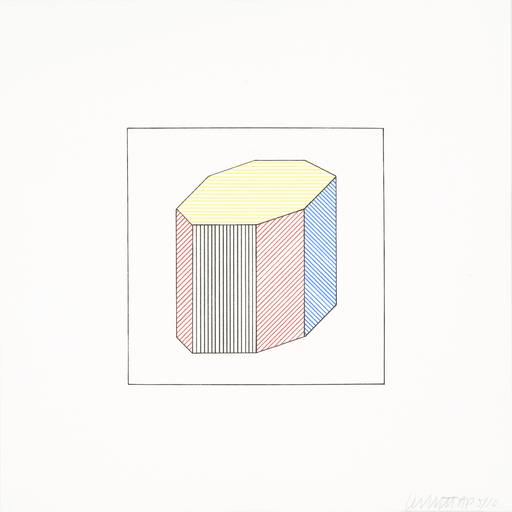Sol LEWITT - Grabado - Twelve Forms Derived From a Cube 43