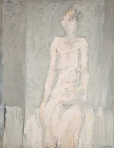 Giuseppe AJMONE - Pittura - Nudo bianco