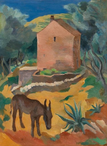 Karl HAUK - Painting - Little donkey