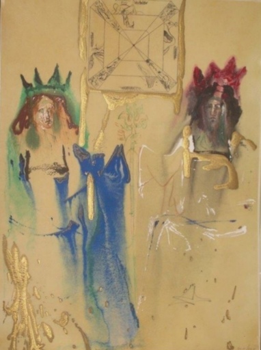 萨尔瓦多·达利 - 版画 - Alchimie des Philosophes -Le Roi et la reine signed in Paris