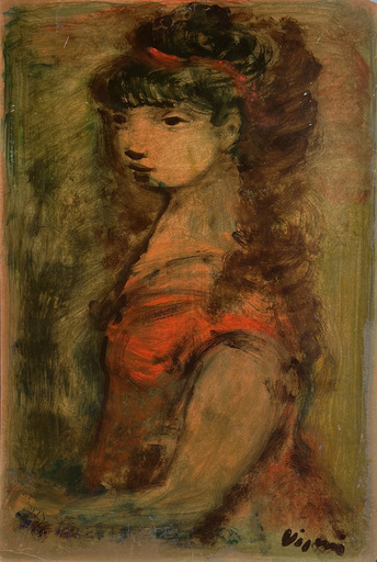 Sylvain VIGNY - Painting - Portrait de jeune fille