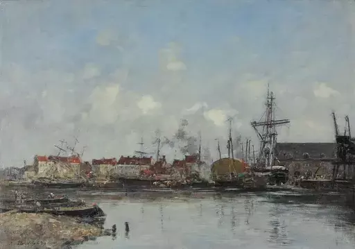 欧仁•布丹 - 绘画 - Dunkerque, le vieux bassin