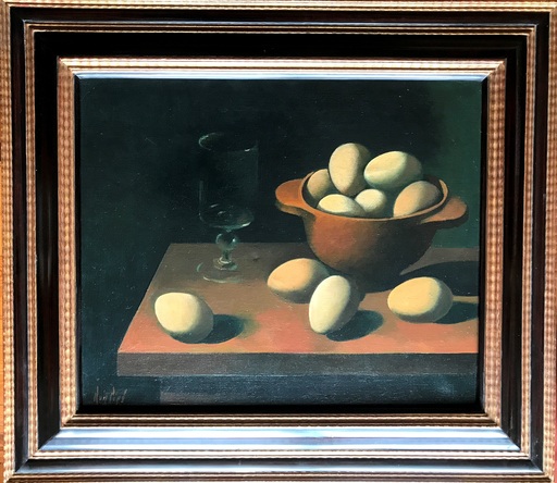 Manolo RUIZ PIPO - Painting - Eggs still life