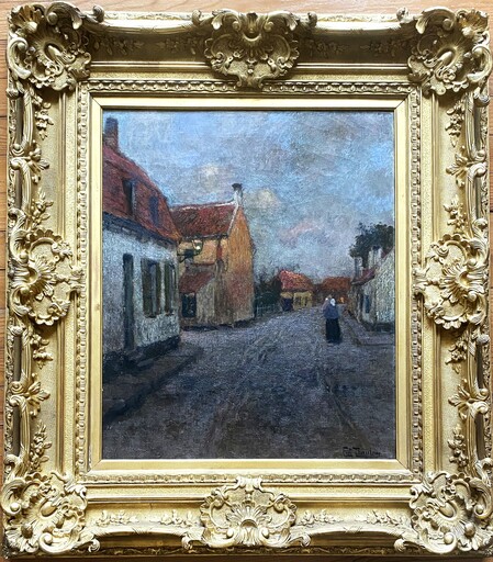Frits THAULOW - Gemälde - Christiana Street at Dawn