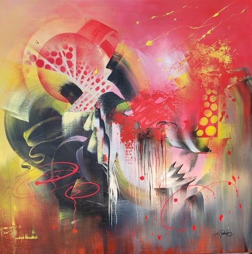 Dany Charlotte RODRIGUEZ - Painting - Création Rouge I 