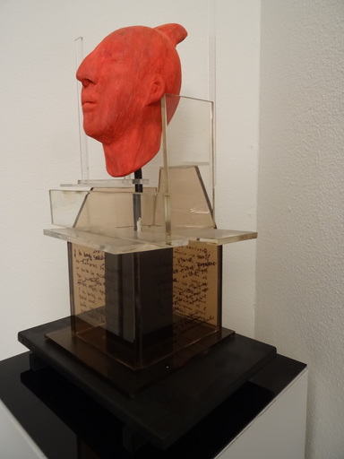 Vladimir MONTUFAR - Skulptur Volumen - portrait rouge Numéro1