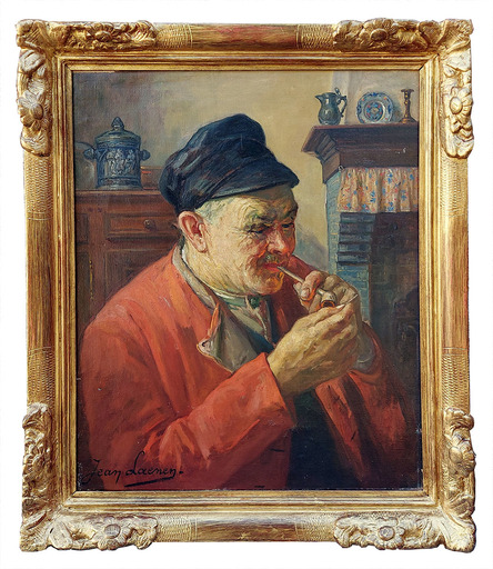 Jan LAENEN - Peinture - Old man with his pipe