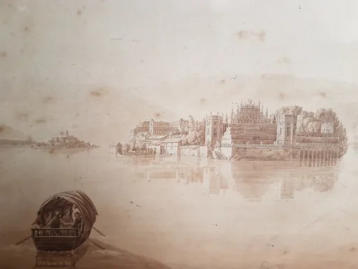 Peter BIRMANN - Drawing-Watercolor - Isola bella, le lac Majeur
