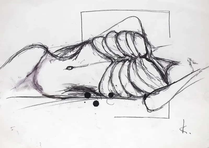 Lay Down Cat N 6166 By Guillaume Kalt Buy Art Online Artprice