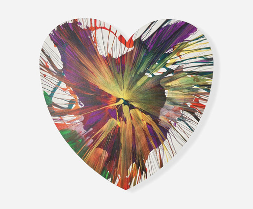 Damien HIRST - Peinture - Heart Spin Painting