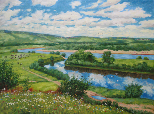 Alexander BEZRODNYKH - Painting - Valley of Yug River