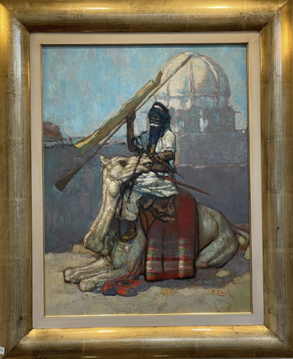 Paul JOUVE - Pittura - « Targui Et Méhari Baraquant » de Paul Jouve, circa 1932, Ar