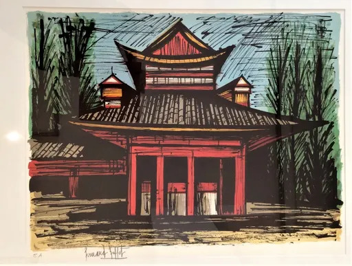 Bernard BUFFET - Print-Multiple - Le petit temple Heian, Kyoto