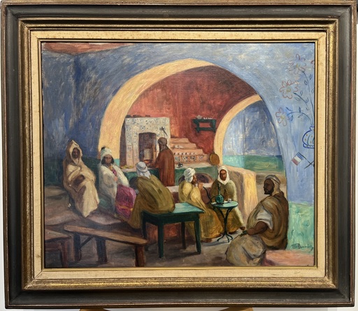 Maurice BOUVIOLLE - Gemälde - Café Maure