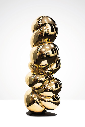 Stephan MARIENFELD - Sculpture-Volume - Bondage vertical II Unbound Bronze gold