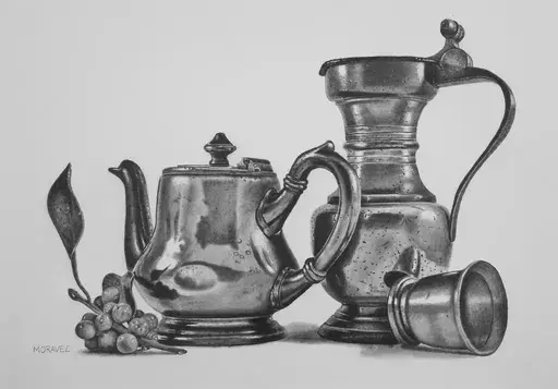 Dietrich MORAVEC - 水彩作品 - Pewter and Berries