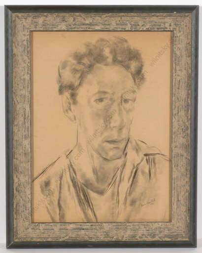 Boris DEUTSCH - Disegno Acquarello - "Self-portrait", large drawing, 1925
