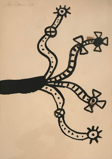 Alan DAVIE - Peinture - Untitled, 1964