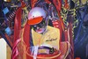 Heiko SAXO - Painting - FERRARI JACKY ICKX POP ART WOOD