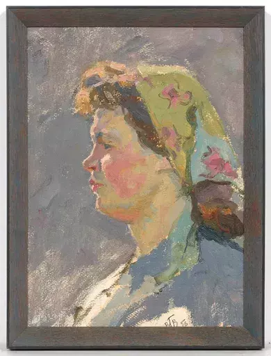 ウラジーミル・グリゴーリエヴィッチ・ウラーソフ - 绘画 - "Kolkhoz Woman", Oil Painting