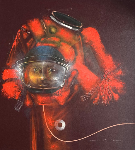 Alirio RODRIGUEZ - Peinture - Cosmonauta con Escafandra