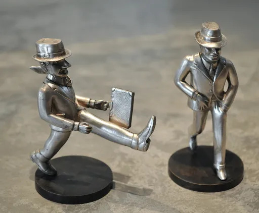 Antonio SEGUI - Sculpture-Volume - Paire de sculptures en Argent / compradito et el viajero