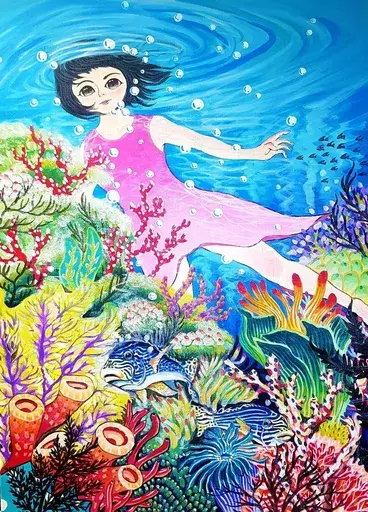 Seung-Hun SHIN - Gemälde - Fantasy Jejuisland- Sea Story