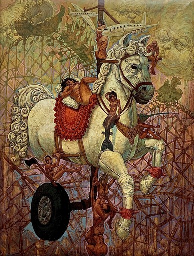Victor HUERTA BATISTA - Painting - El caballo magico