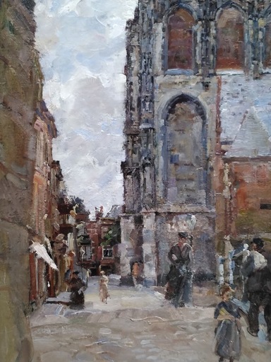 Carl FAHRINGER - Gemälde - City view Delft