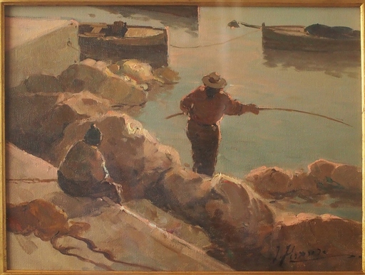 Franco FERRARESE - Pintura - Il Pescatore