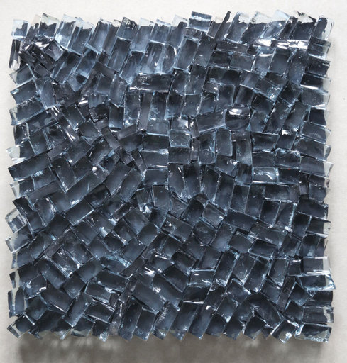 Reiner SELIGER - Scultura Volume - Glasbild dunkelblau - Glass picture dark blue