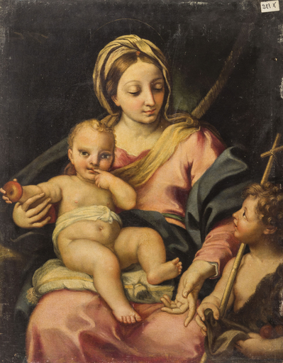 Carlo MARATTI - Painting - Madonna with Child and Little John