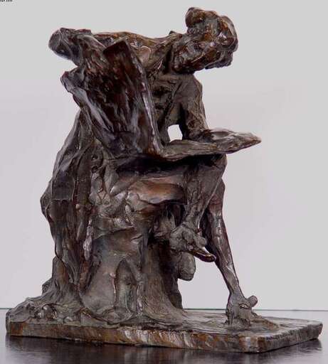 Attilio PRENDONI - Sculpture-Volume - Man with Newspaper