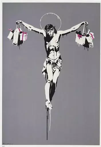 BANKSY - Stampa-Multiplo - Christ With Shopping Bags