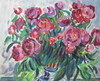 Jacob KOSLOWSKY - Painting - Vase with Pink Flowers