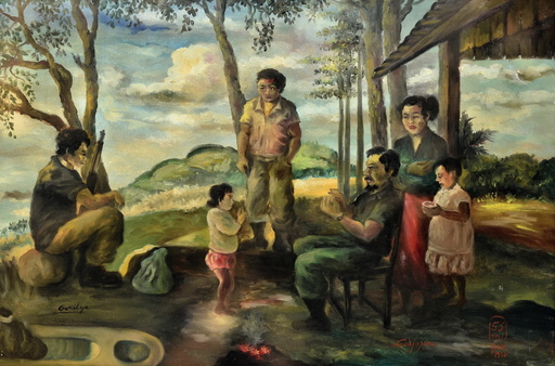 Sindudarsono SUDJOJONO - Gemälde - Gerilya or Guerrilla, by Sindudarson Sudjojono