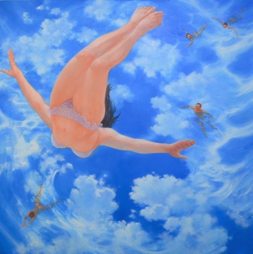 Hiromi SENGOKU - Painting - Where the sky meets the ocean