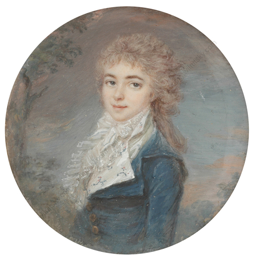 Louis ALEXANDRE - Miniatura - Louis Alexandre (1759-1827) "Mme Mai-Rolland", outstanding m